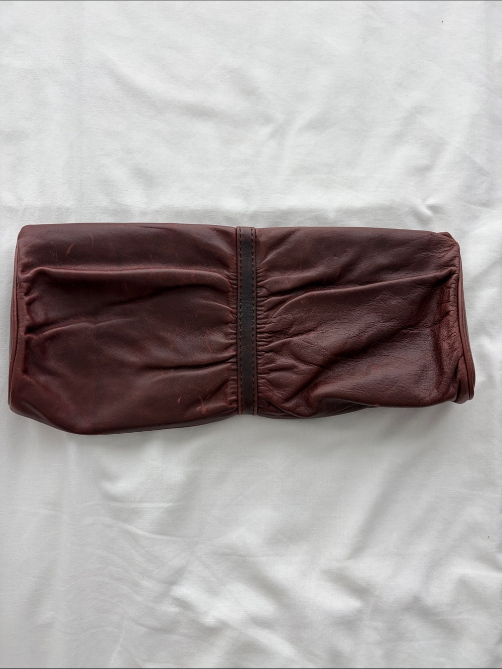 Fossil Burgundy Leather Clutch